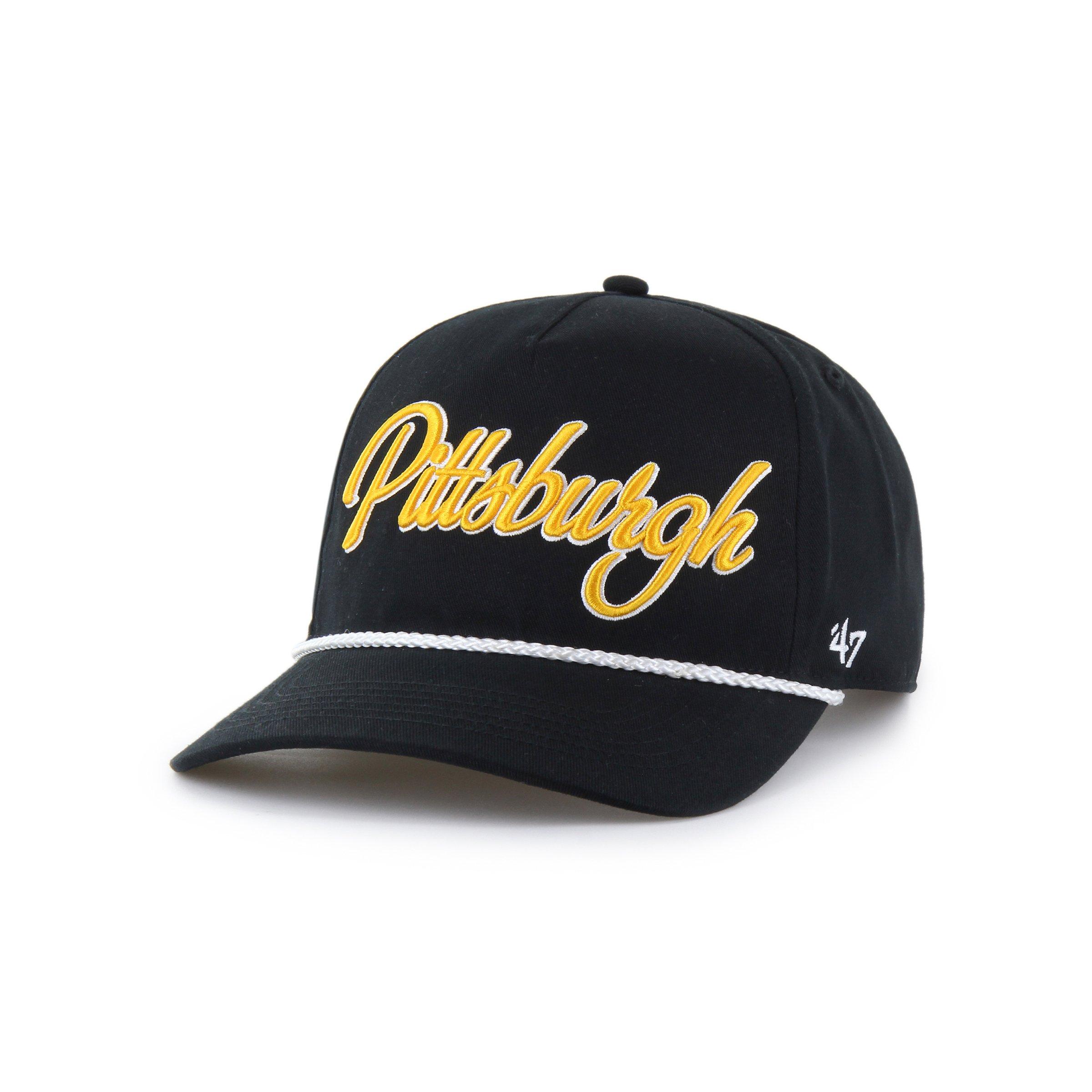 47 Pittsburgh Steelers Overhand Hitch Snapback Hat - Black - BLACK